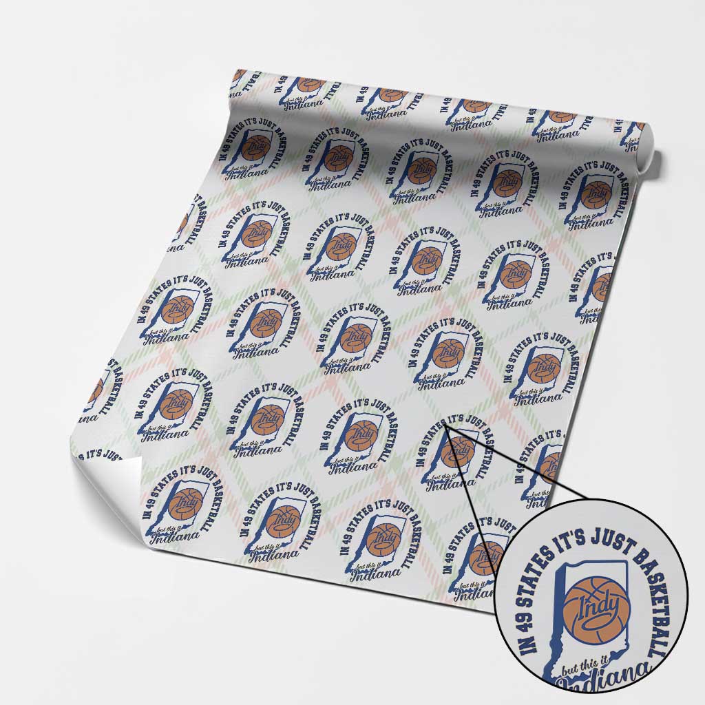 But This Is Indiana Basketball Wrapping Paper Roll Indy Hoops Pride Sport Lover TS02 Christmas Plaid Print Your Wear
