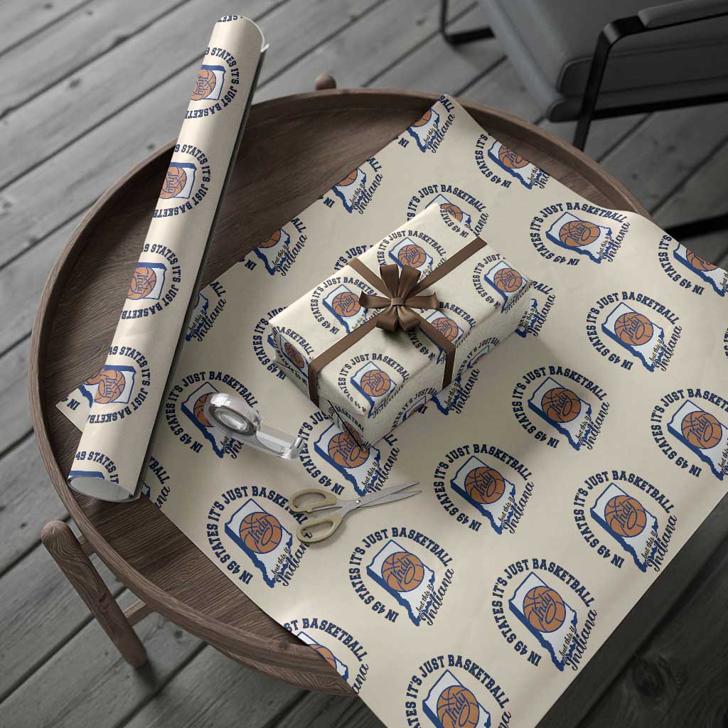 But This Is Indiana Basketball Wrapping Paper Roll Indy Hoops Pride Sport Lover TS02 Beige Print Your Wear