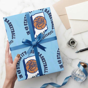 But This Is Indiana Basketball Wrapping Paper Roll Indy Hoops Pride Sport Lover TS02 Light Blue Print Your Wear