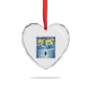 But Why Penguin Heart Crystal Glass Ornament Starry Night Van Gogh Nihilist Penguin Hiking TS14 Print Your Wear