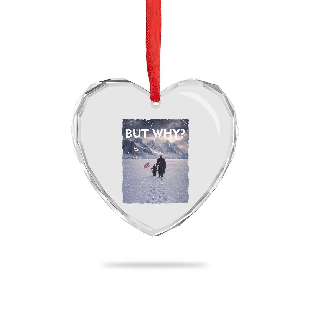 But Why Penguin Heart Crystal Glass Ornament Trump Nihilist Penguin Political Meme Minimal TS14 Print Your Wear