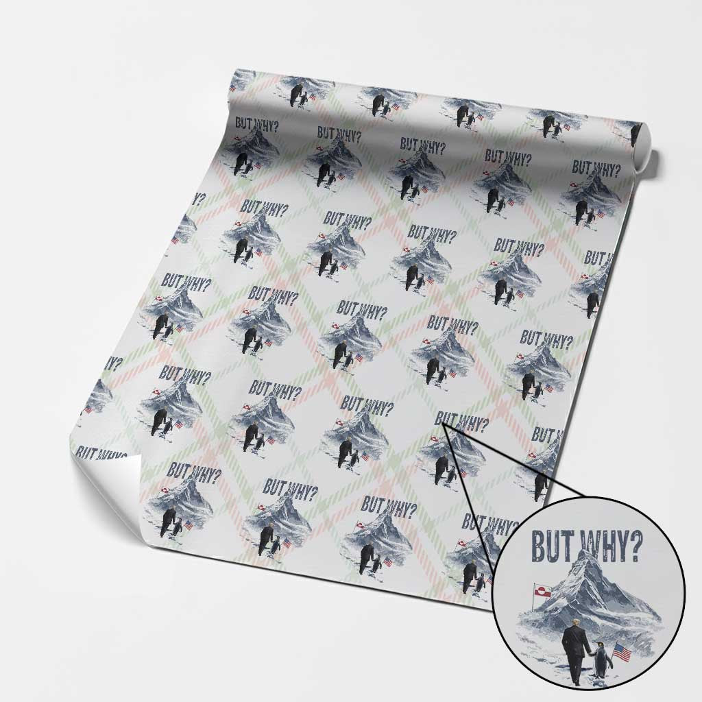 But Why Penguin Wrapping Paper Roll Head Towards The Mountains Penguin Meme TS14 Christmas Plaid Print Your Wear
