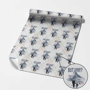 But Why Penguin Wrapping Paper Roll Head Towards The Mountains Penguin Meme TS14 Christmas Plaid Print Your Wear