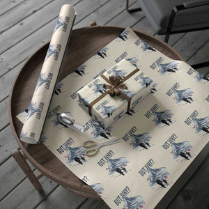 But Why Penguin Wrapping Paper Roll Head Towards The Mountains Penguin Meme TS14 Beige Print Your Wear