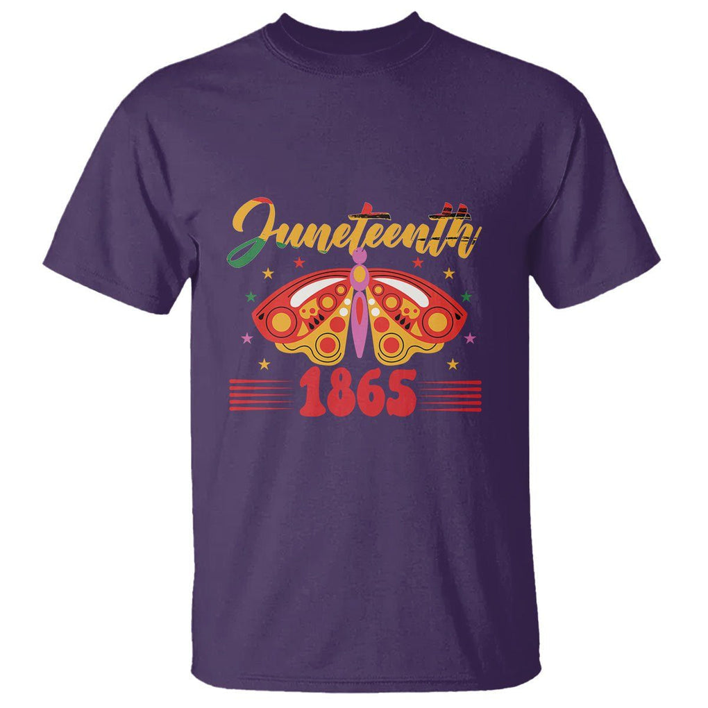 Butterfly Theme T Shirt Juneteenth 1865 TS01 Purple Printyourwear