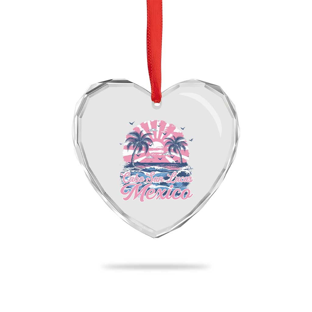 Cabo San Lucas Mexico Heart Crystal Glass Ornament Vintage Retro Beach Summer Vacation Family Trip TS10 Print Your Wear