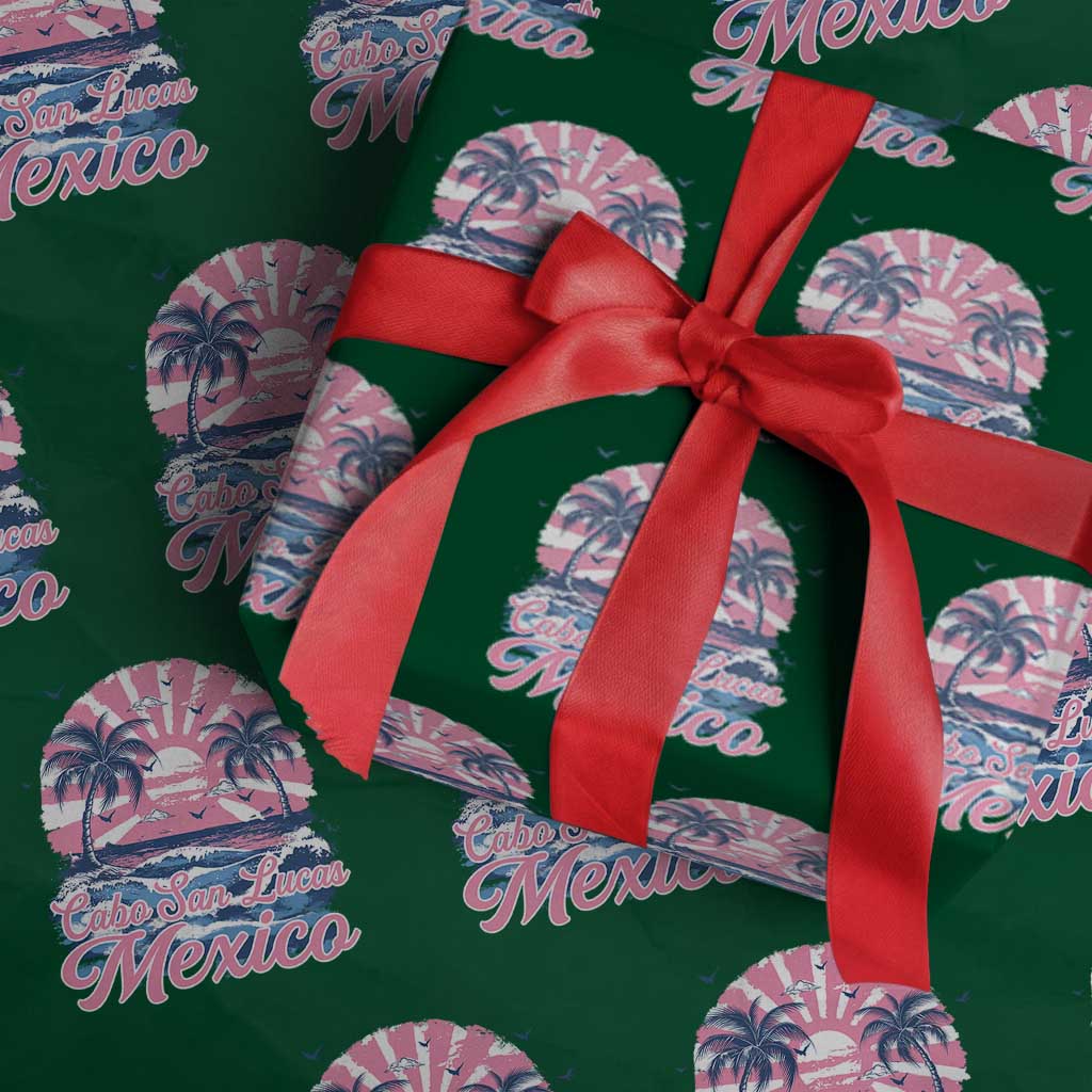 Cabo San Lucas Mexico Wrapping Paper Roll Vintage Retro Beach Summer Vacation Family Trip TS10 Green Print Your Wear