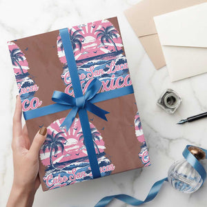 Cabo San Lucas Mexico Wrapping Paper Roll Vintage Retro Beach Summer Vacation Family Trip TS10 Mocha Print Your Wear