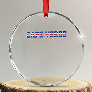 Cabo Verde Flag Cabo Verdean Pride Crystal Glass Ornament