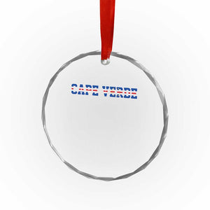 Cabo Verde Flag Cabo Verdean Pride Crystal Glass Ornament
