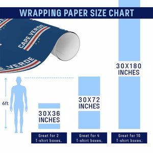 Cabo Verde Pride Vintage Jersey Cape Verdean Flag Wrapping Paper Roll