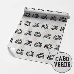 Cabo Verde Returns Home National Pride Varsity Style Wrapping Paper Roll Cape Verde Minimalist Text Graphic TS02 Christmas Plaid Print Your Wear