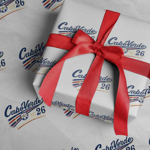 Cabo Verde Soccer Club 26 National Pride Wrapping Paper Roll Cape Verde Football Fans Retro Sporty Est. 2026