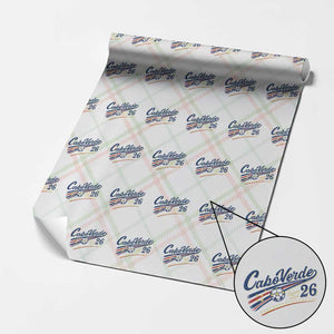 Cabo Verde Soccer Club 26 National Pride Wrapping Paper Roll Cape Verde Football Fans Retro Sporty Est. 2026