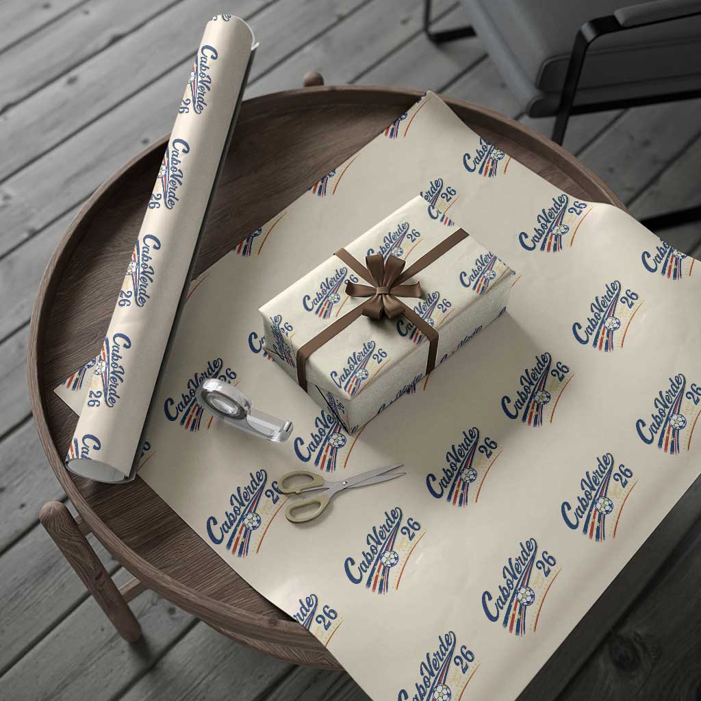 Cabo Verde Soccer Club 26 National Pride Wrapping Paper Roll Cape Verde Football Fans Retro Sporty Est. 2026