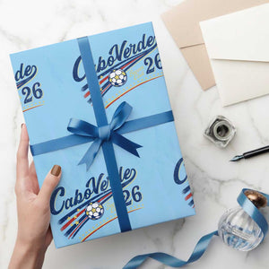 Cabo Verde Soccer Club 26 National Pride Wrapping Paper Roll Cape Verde Football Fans Retro Sporty Est. 2026