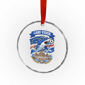 Cabo Verde Tubarões Azuis Soccer Pride Crystal Glass Ornament Cape Verde Blue Sharks Football Fans TS02 Print Your Wear
