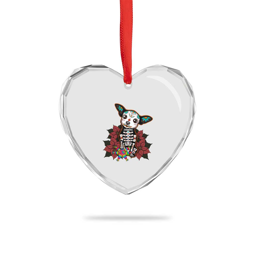 Calavera Chihuahua Heart Crystal Glass Ornament Pinata Dia De Los Muertos Mexican TS14 Print Your Wear