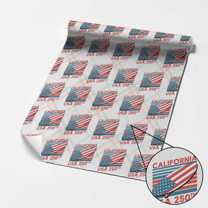 California USA 250th Anniversary Wrapping Paper Roll US Semiquincentennial Patriotic Surfboard Graphic TS02 Christmas Plaid Print Your Wear