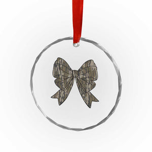 Camo Coquette Bow Duck Hunting Crystal Glass Ornament Retro Camouflage TS02 Print Your Wear