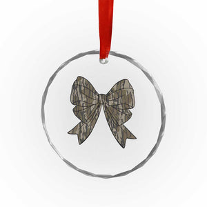 Camo Coquette Bow Duck Hunting Crystal Glass Ornament Retro Camouflage TS02 Print Your Wear