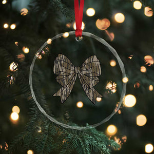 Camo Coquette Bow Duck Hunting Crystal Glass Ornament Retro Camouflage TS02 Print Your Wear