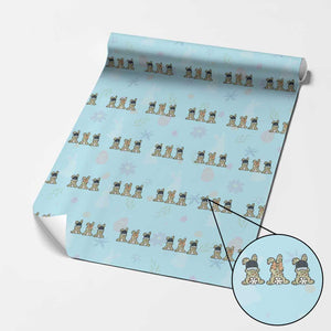 Camo Easter Bunny Wrapping Paper Roll Funny Hunter Easter Gift TS12 Light Blue Print Your Wear