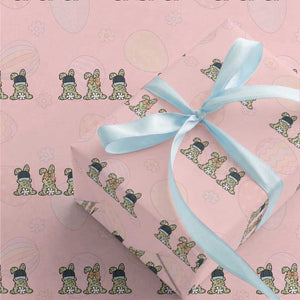 Camo Easter Bunny Wrapping Paper Roll Funny Hunter Easter Gift TS12 Light Pink Print Your Wear