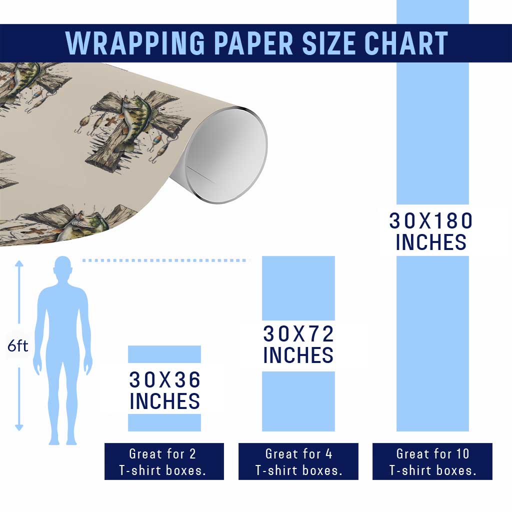 Camo Jesus Cross Fishing Wrapping Paper Roll Faith Family Fishing Fathers Day TS12 Print Your Wear
