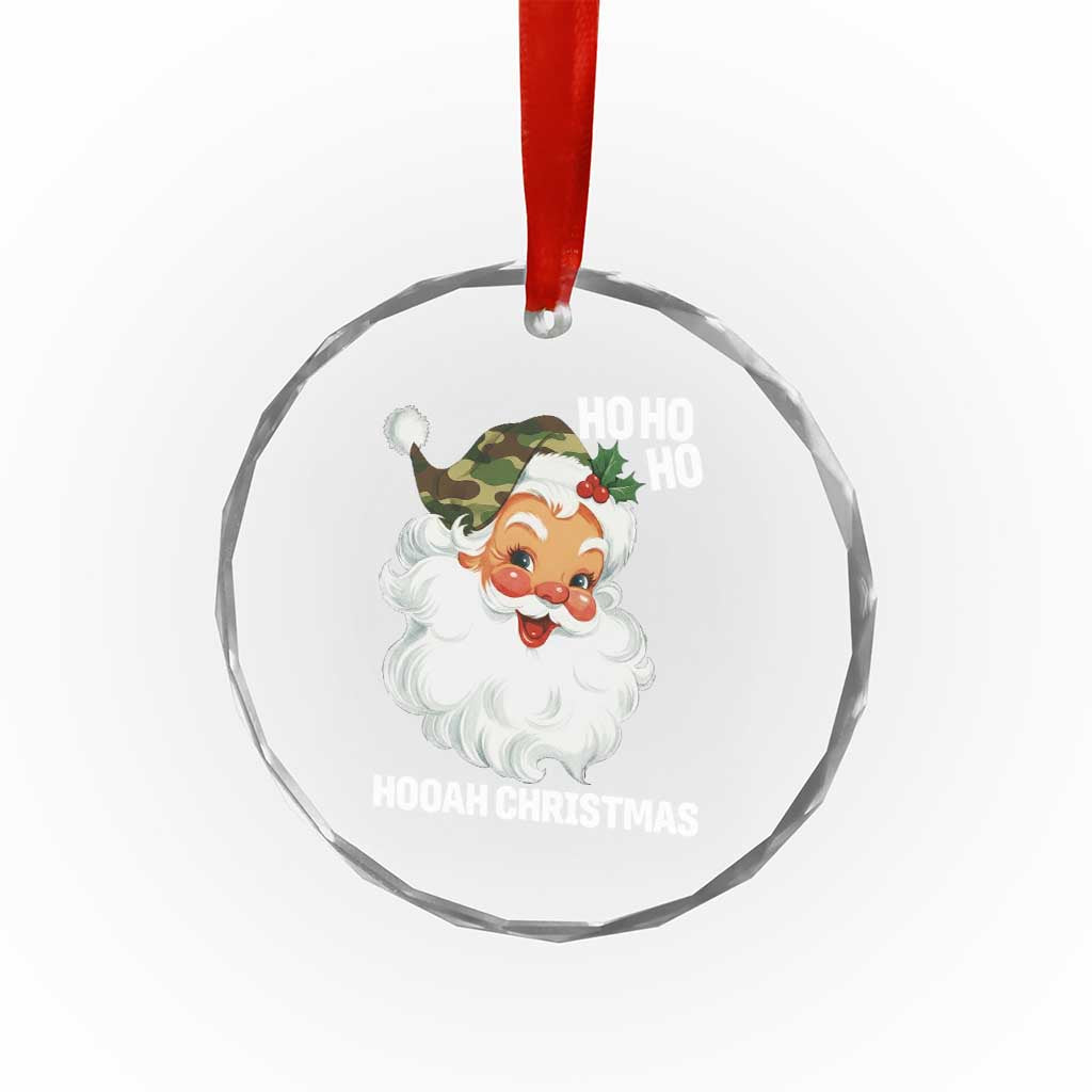 Camo Santa Christmas Crystal Glass Ornament Ho Ho Ho Hooah Christmas TS14 Print Your Wear