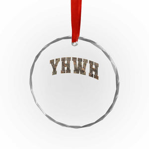 Camo YHWH Crystal Glass Ornament Christianity Jesus Preppy Christian Faith Bible Verse TS10 Print Your Wear