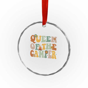 Camper Queen Crystal Glass Ornament Retro Groovy Funny Women Girls RV Camping Lovers TS10 Print Your Wear