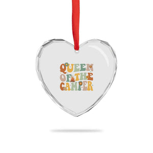 Camper Queen Heart Crystal Glass Ornament Retro Groovy Funny Women Girls RV Camping Lovers TS10 Print Your Wear