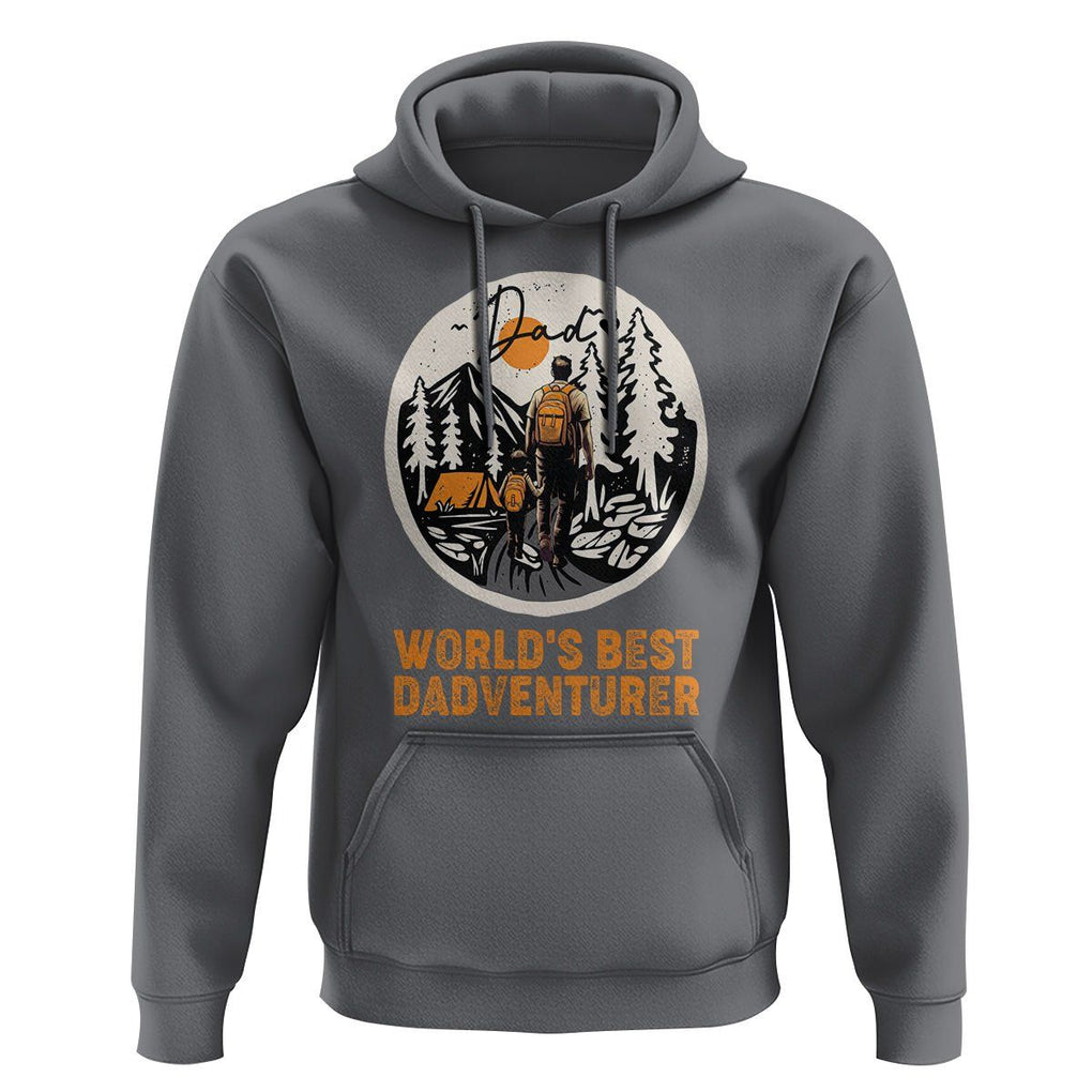 Camping Dad Hoodie World's Best Dadventure Outdoor Nature Lovers Father's Day TS02 Charcoal Print Your Wear