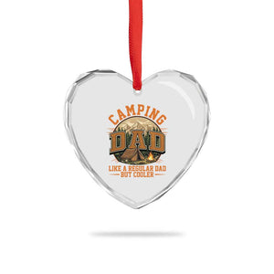 Camping Dad Like A Regular Dad But Cooler Heart Crystal Glass Ornament Funny Fathers Day Gift TS12 Print Your Wear