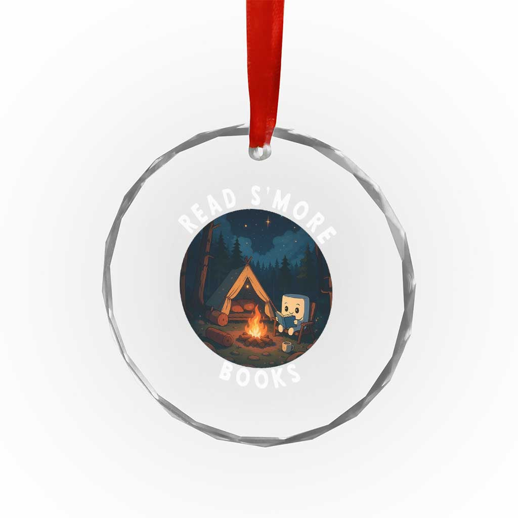 Camping Lover Crystal Glass Ornament Read Smore Books Funny Smores TS12 Print Your Wear