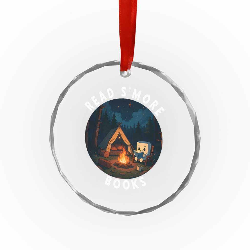 Camping Lover Crystal Glass Ornament Read Smore Books Funny Smores TS12 Print Your Wear