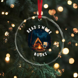 Camping Lover Crystal Glass Ornament Read Smore Books Funny Smores TS12 Print Your Wear