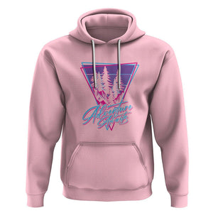 Camping Lover Hoodie Adventure Awaits Outdoors Hiking Mountains Climber TS09 Light Pink Printyourwear