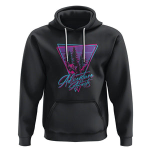 Camping Lover Hoodie Adventure Awaits Outdoors Hiking Mountains Climber TS09 Black Printyourwear