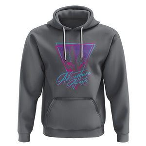 Camping Lover Hoodie Adventure Awaits Outdoors Hiking Mountains Climber TS09 Charcoal Printyourwear