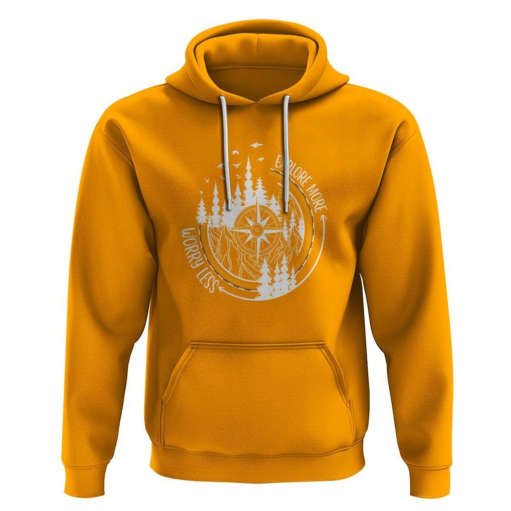 Camping Lover Hoodie Explore More Worry Less Adventure Outdoor Hiking Mountains Climber TS09 Gold Printyourwear