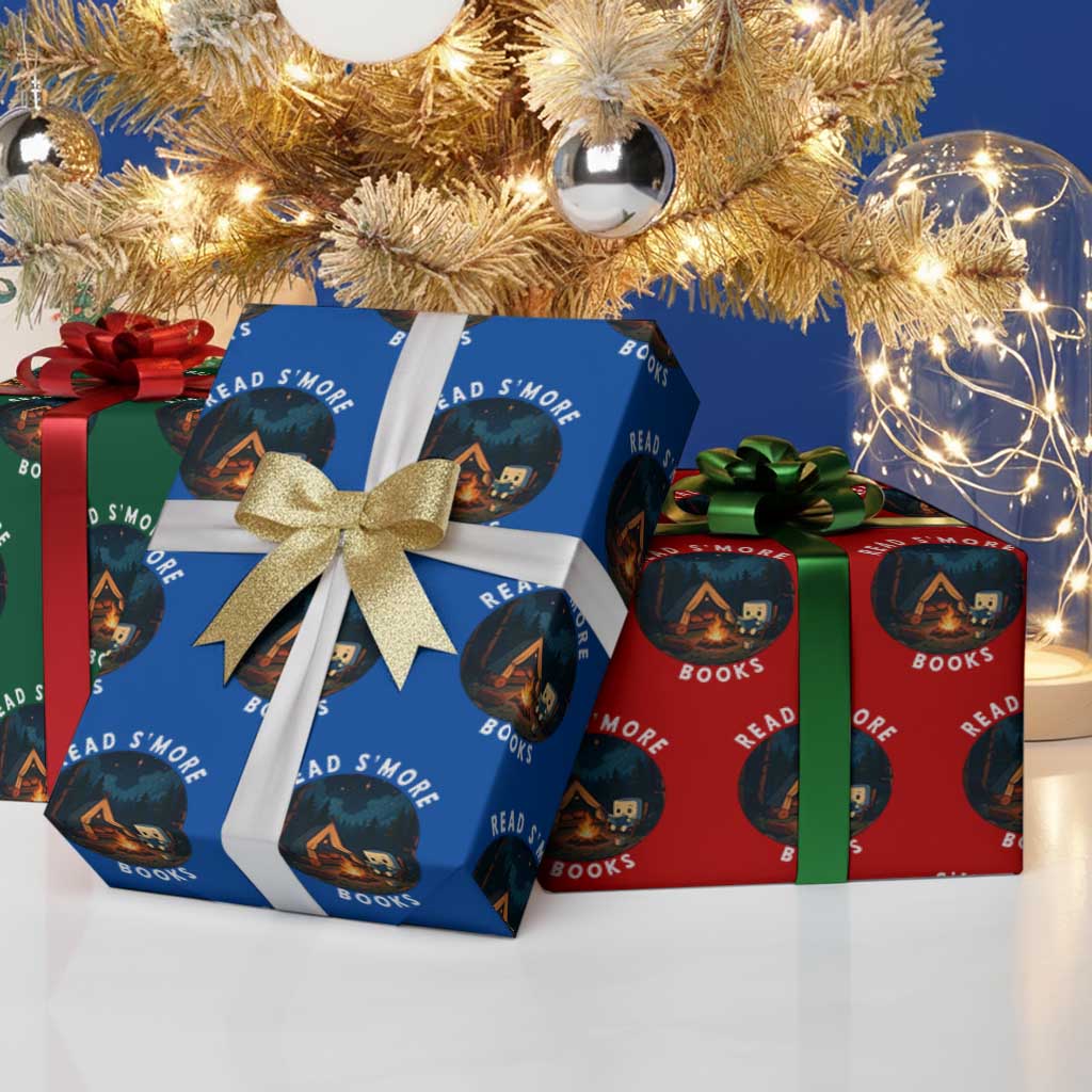 Camping Lover Wrapping Paper Roll Read Smore Books Funny Smores TS12 Print Your Wear