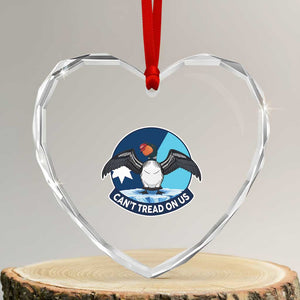 Can Not Tread On Us Heart Crystal Glass Ornament Common Loon No Ice Please TS12 Transparent Glass 3'' Heart Print Your Wear