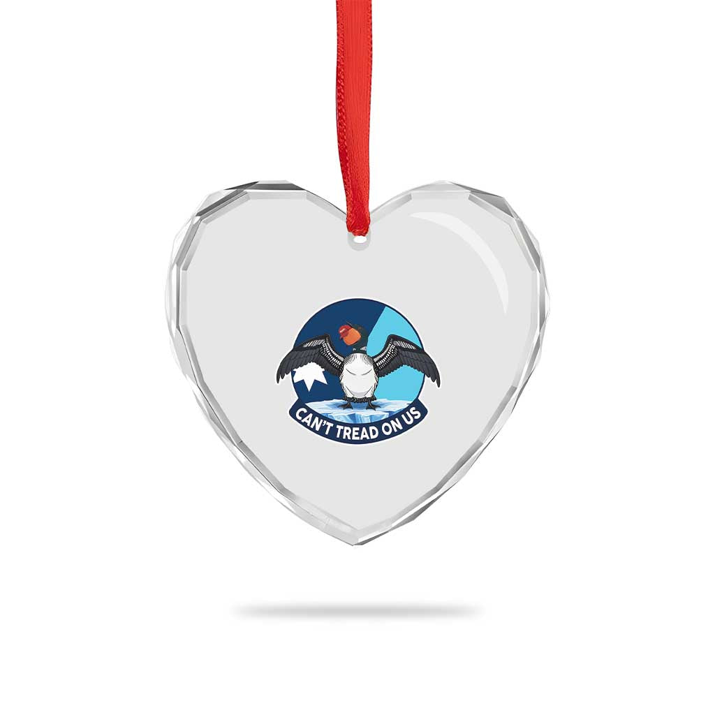 Can Not Tread On Us Heart Crystal Glass Ornament Common Loon No Ice Please TS12 Print Your Wear