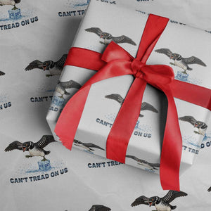 Can Not Tread On Us Minnesota Loon Wrapping Paper Roll Anti ICE MN Protest TS12 White Print Your Wear