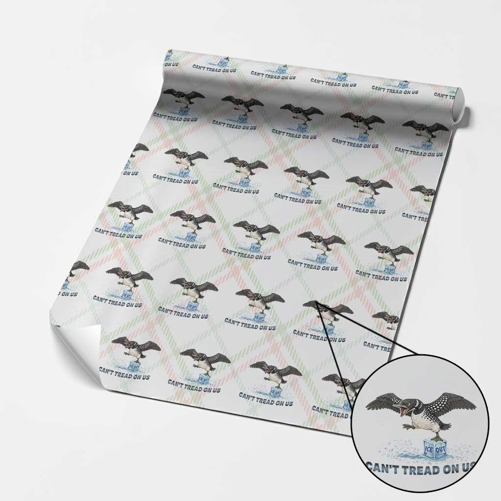 Can Not Tread On Us Minnesota Loon Wrapping Paper Roll Anti ICE MN Protest TS12 Christmas Plaid Print Your Wear
