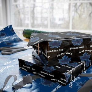 Canada Hockey Wrapping Paper Roll Toronto Just Once Before I Die Vintage Canadian Maple Leafs TS10 Black Print Your Wear