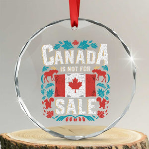 Canada Is Not For Sale Crystal Glass Ornament - Print Your Wear