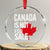 Canada Is Not For Sale Crystal Glass Ornament Distressed Vintage Canadian Maple Leaf - Print Your Wear